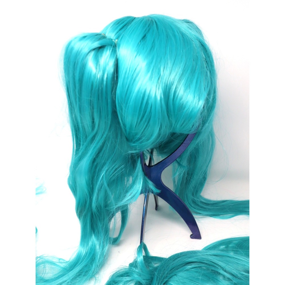Teal Cosplay Wig with 2 Ponytails Aqua Blue Anime Manga Lolita Set Extra Long